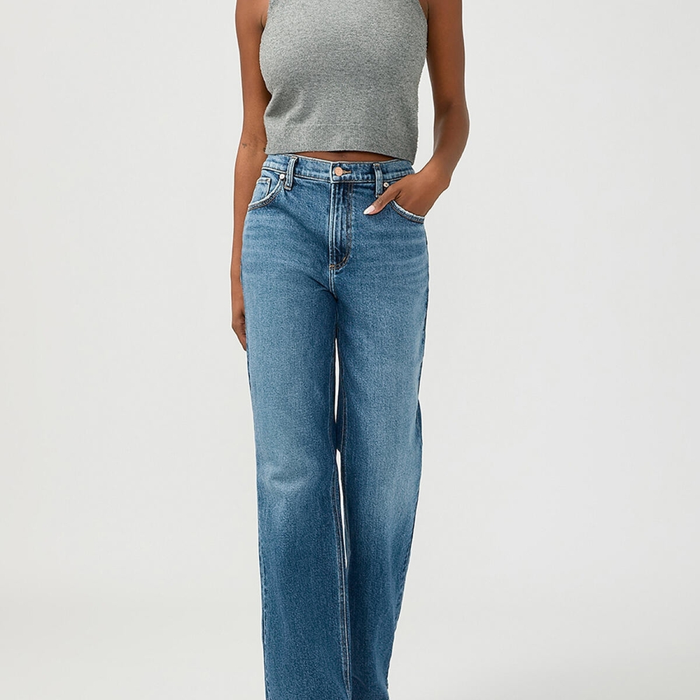 SILVER JEANS CO. 90s Baggy Mid-rise Womens Wide Leg Jeans
